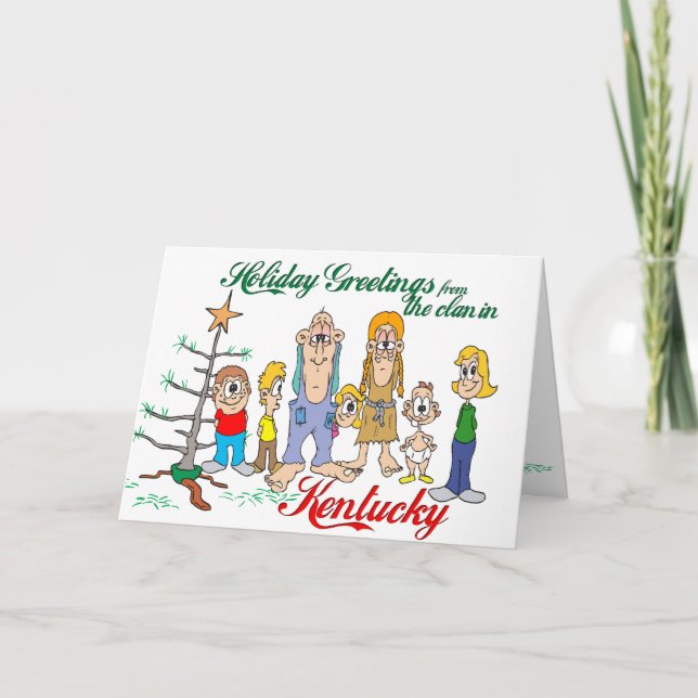 Cartes Pour Fêtes Annuelles Bonjour du Kentucky (Devant)