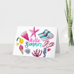 Cartes Pour Fêtes Annuelles bonjour été