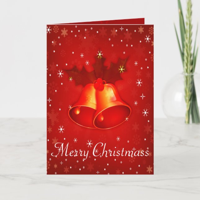 Cartes Pour Fêtes Annuelles Bonjour Joyeux Noël personnalisé et photo (Devant)