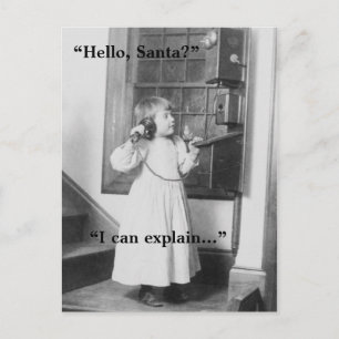 Cartes Pour Fêtes Annuelles Bonjour, Père Noël ? -Carte postale