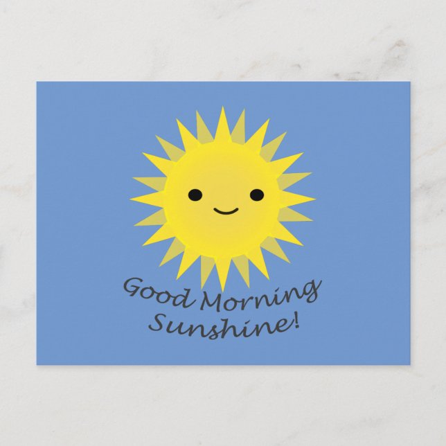Cartes Pour Fêtes Annuelles Bonjour Soleil Mignon Kawaii (Devant)