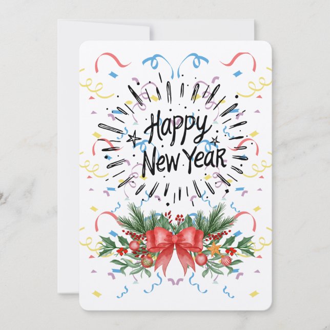 Cartes Pour Fêtes Annuelles Bonne année (Devant)