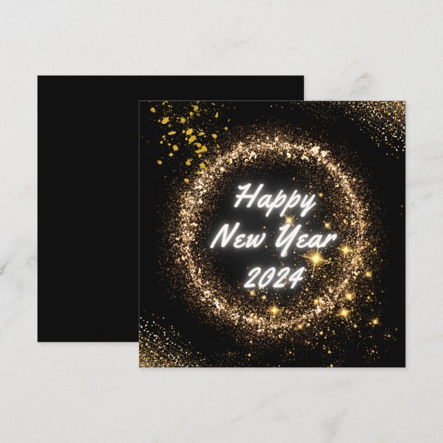 Cartes Pour Fêtes Annuelles bonne année (Devant / Derrière)