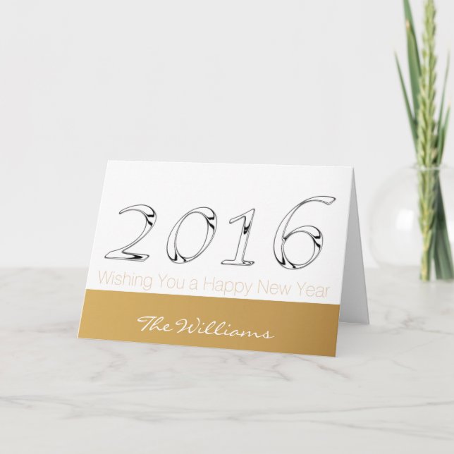 Cartes Pour Fêtes Annuelles Bonne année 2016 Accueil personnalisé 6 (Devant)