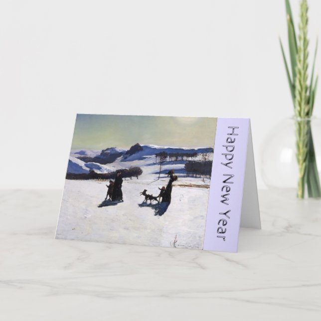 Cartes Pour Fêtes Annuelles Bonne année 2016 avec un peintre américain (Devant)