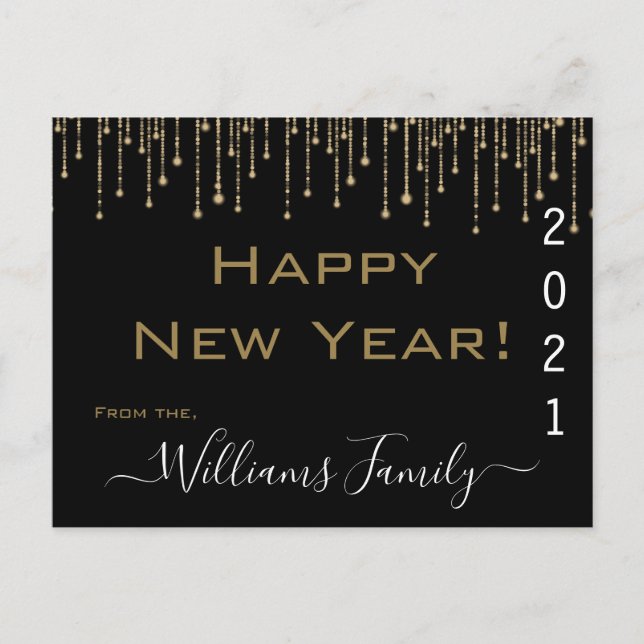 Cartes Pour Fêtes Annuelles Bonne année 2021 (Devant)