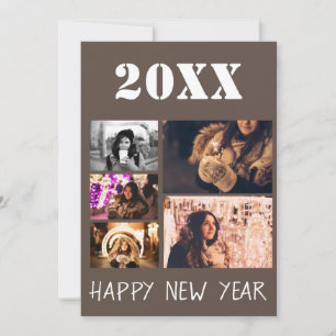 Cartes Pour Fêtes Annuelles Bonne année 2023 salutations 5 Photo Collage