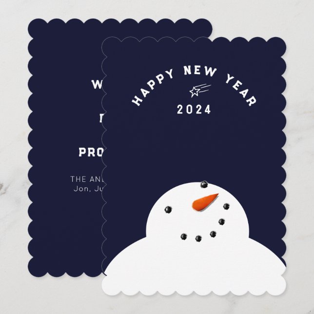 Cartes Pour Fêtes Annuelles Bonne année 2025 (Devant / Derrière)
