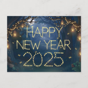 Cartes Pour Fêtes Annuelles Bonne année 2025 Enchanted Forest