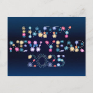 Cartes Pour Fêtes Annuelles Bonne année 2025 Fête des feux d'artifice