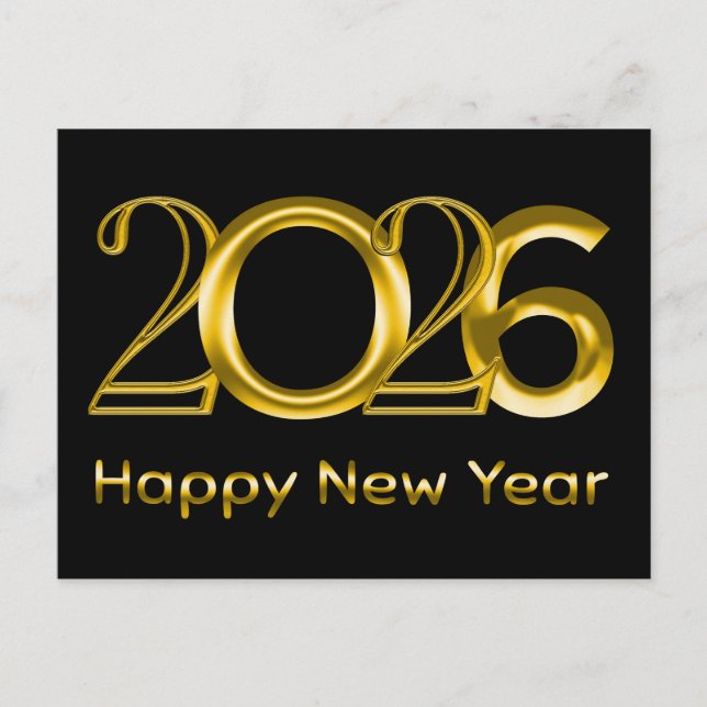 Cartes Pour Fêtes Annuelles Bonne année 2026 (Devant)