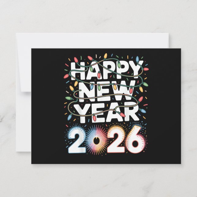 Cartes Pour Fêtes Annuelles Bonne année 2026 (Devant)