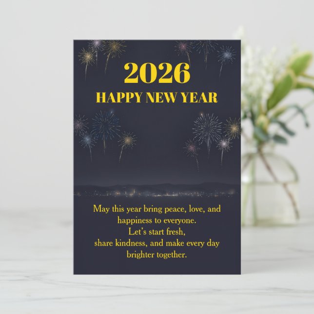 Cartes Pour Fêtes Annuelles Bonne année à tous (Debout devant)