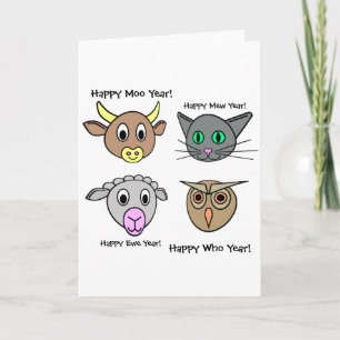 Cartes Pour Fêtes Annuelles Bonne année, année de la vache !