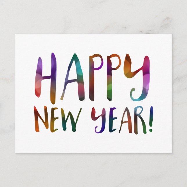 Cartes Pour Fêtes Annuelles bonne année bokeh (Devant)