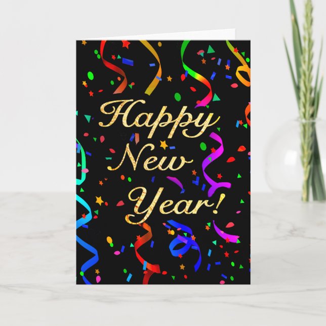 Cartes Pour Fêtes Annuelles "Bonne année ! "Carte de voeux (Devant)