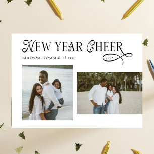 Cartes Pour Fêtes Annuelles Bonne Année Cheer Modern Family  Collage de Photos