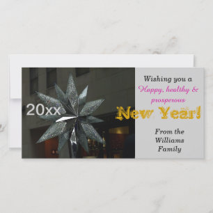 Cartes Pour Fêtes Annuelles Bonne année Crystal Star Card