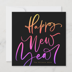 Cartes Pour Fêtes Annuelles Bonne année dans le texte tropical