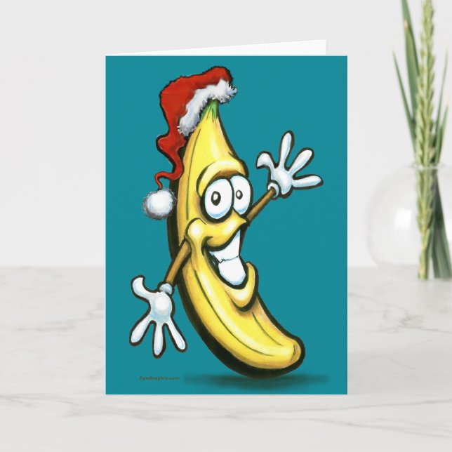 Cartes Pour Fêtes Annuelles Bonne année de banane de Joyeux Noël (Devant)