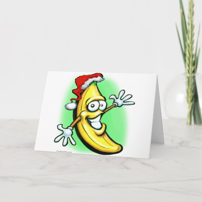 Cartes Pour Fêtes Annuelles Bonne année de banane de Joyeux Noël (Devant)