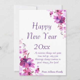Cartes Pour Fêtes Annuelles Bonne année de voeux personnalisés, nom, année