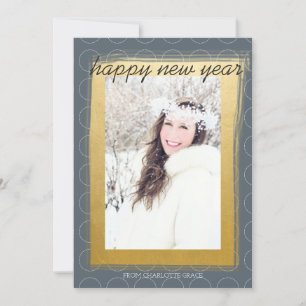Cartes Pour Fêtes Annuelles Bonne année Faux Gold Personnalisé