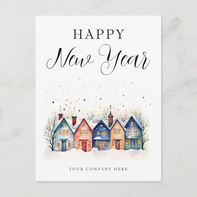 Cartes Pour Fêtes Annuelles Bonne année Festive Business (Devant)