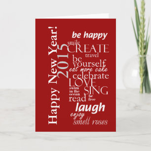 Cartes Pour Fêtes Annuelles bonne année inspirée 2015 de motivtional
