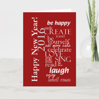 Cartes Pour Fêtes Annuelles bonne année inspirée 2016 de motivtional