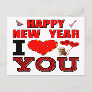 Cartes Pour Fêtes Annuelles Bonne Année Je T'Aime