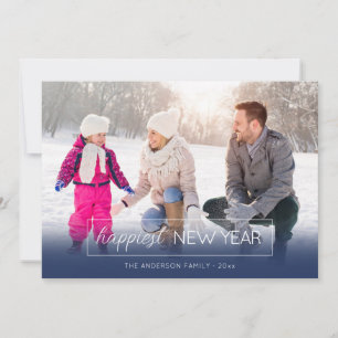 Cartes Pour Fêtes Annuelles Bonne Année La Plus Heureuse Photo Moderne