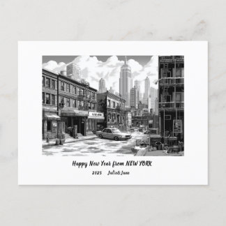 Cartes Pour Fêtes Annuelles Bonne année personnalisée 2025 New York
