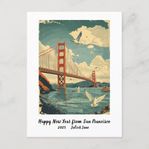 Cartes Pour Fêtes Annuelles Bonne Année Personnalisée San Francisco