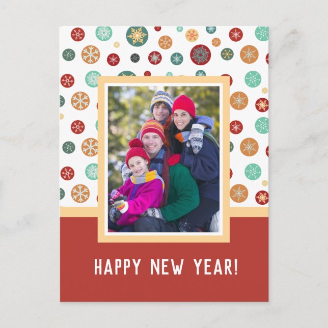 Cartes Pour Fêtes Annuelles Bonne année photo de famille (Devant)