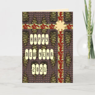 Cartes Pour Fêtes Annuelles Bonne année Pine Cone salutations