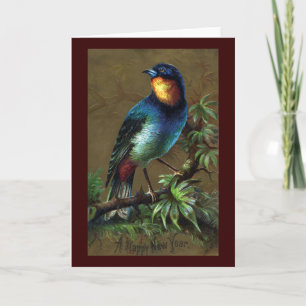 Cartes Pour Fêtes Annuelles Bonne année tropicale d'oiseau