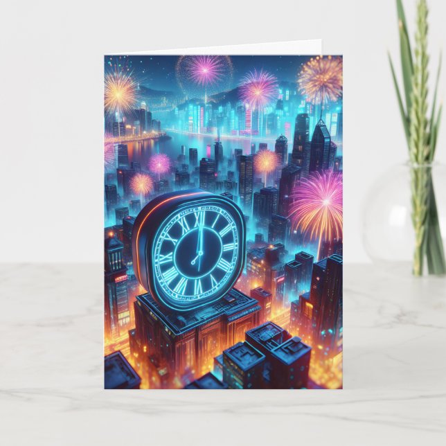 Cartes Pour Fêtes Annuelles Bonne année urbaine (Devant)