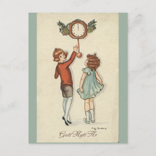 Cartes Pour Fêtes Annuelles Bonne année - vieux scandinave - rétro