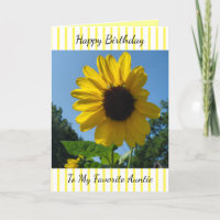 Bonne Anniversaire, Tante, Tournesol Photographie