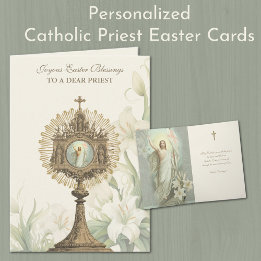 Cartes Pour Fêtes Annuelles Bonne Bénédiction de Pâques Prière Résurrection Vi