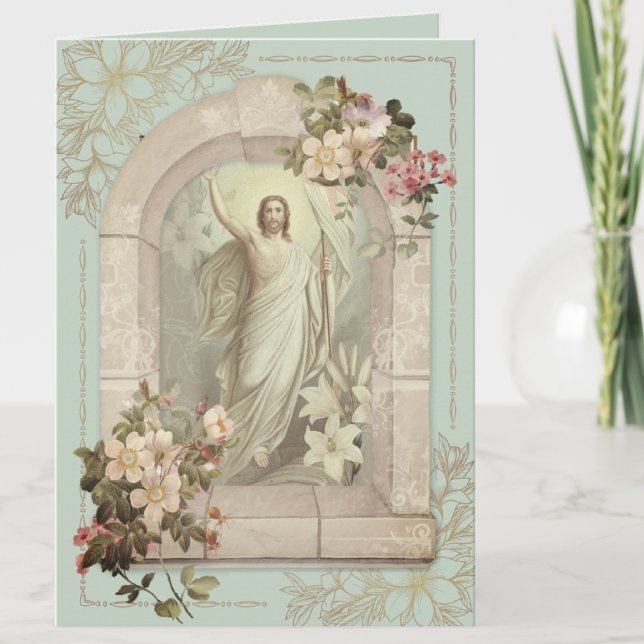 Cartes Pour Fêtes Annuelles Bonne Bénédiction de Pâques Prière Résurrection Vi (Créateur téléchargé)