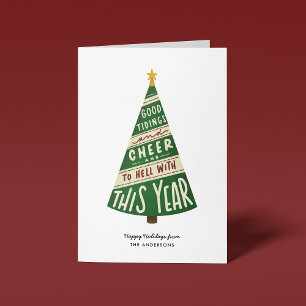 Cartes Pour Fêtes Annuelles Bonne bouchée et réjouissez et enfer avec cette an