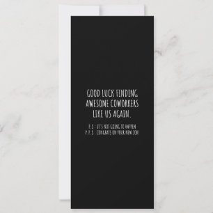 Cartes Pour Fêtes Annuelles Bonne chance trouver des collègues qui nous aiment
