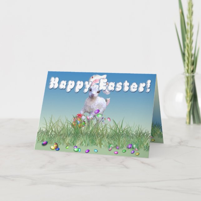 Cartes Pour Fêtes Annuelles Bonne chèvre de Pâques (Devant)