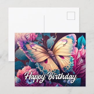 Cartes Pour Fêtes Annuelles Bonne conception des papillons flottants d'anniver