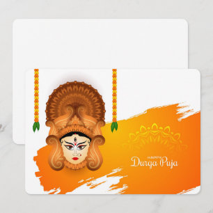 Cartes Pour Fêtes Annuelles Bonne Durga Puja
