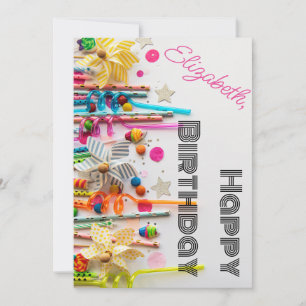 Cartes Pour Fêtes Annuelles Bonne fête d'anniversaire favorise Candy Monogramm