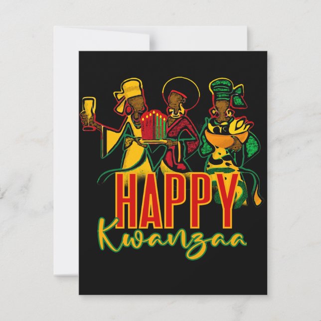 Cartes Pour Fêtes Annuelles Bonne fête de Kwanzaa (Devant)