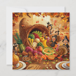 CARTES POUR FÊTES ANNUELLES BONNE FÊTE DE THANKSGIVING
